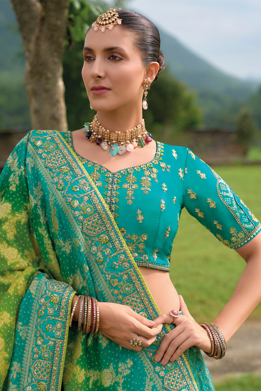 Designer Ethnic Lehenga with Dupatta and Intricate Embroidery