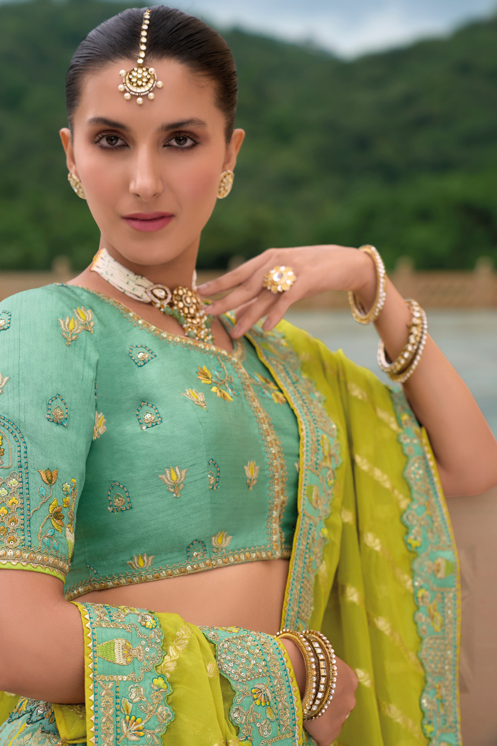 Designer Ethnic Lehenga with Dupatta and Intricate Embroidery
