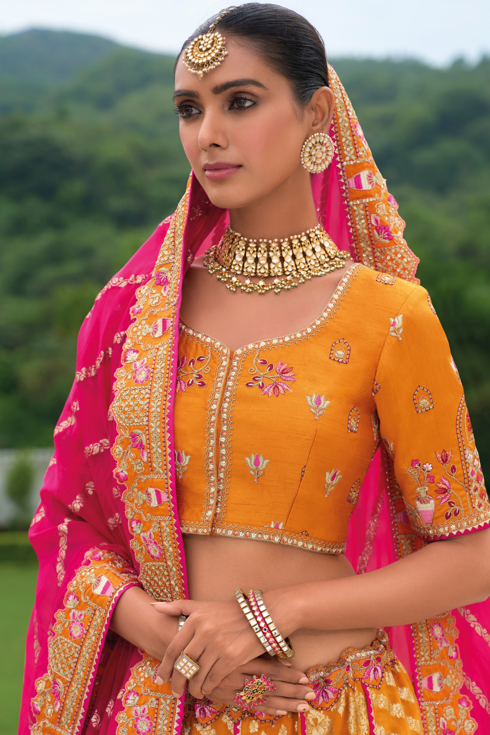 Designer Ethnic Lehenga with Dupatta and Intricate Embroidery