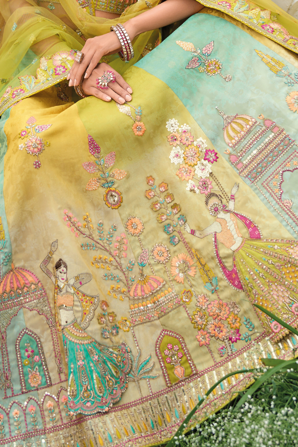 Designer Ethnic Lehenga with Dupatta and Intricate Embroidery