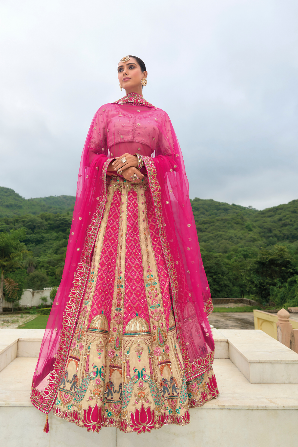 Designer Ethnic Lehenga with Dupatta and Intricate Embroidery