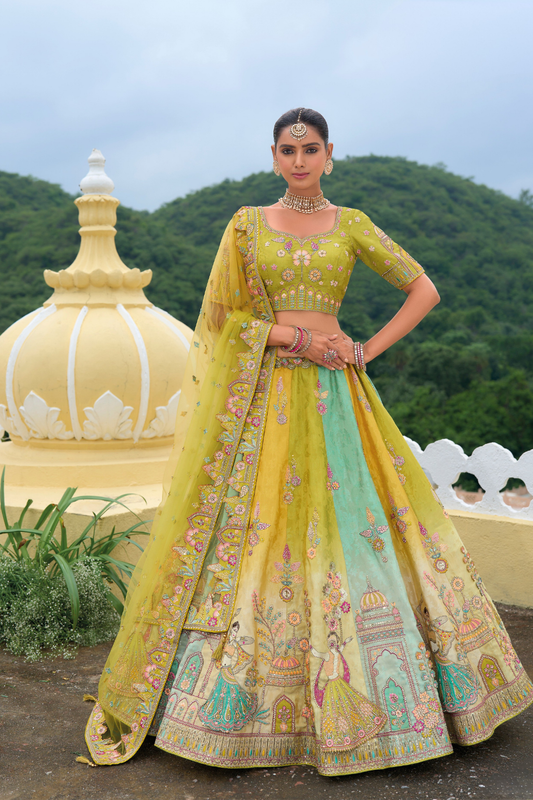 Designer Ethnic Lehenga with Dupatta and Intricate Embroidery