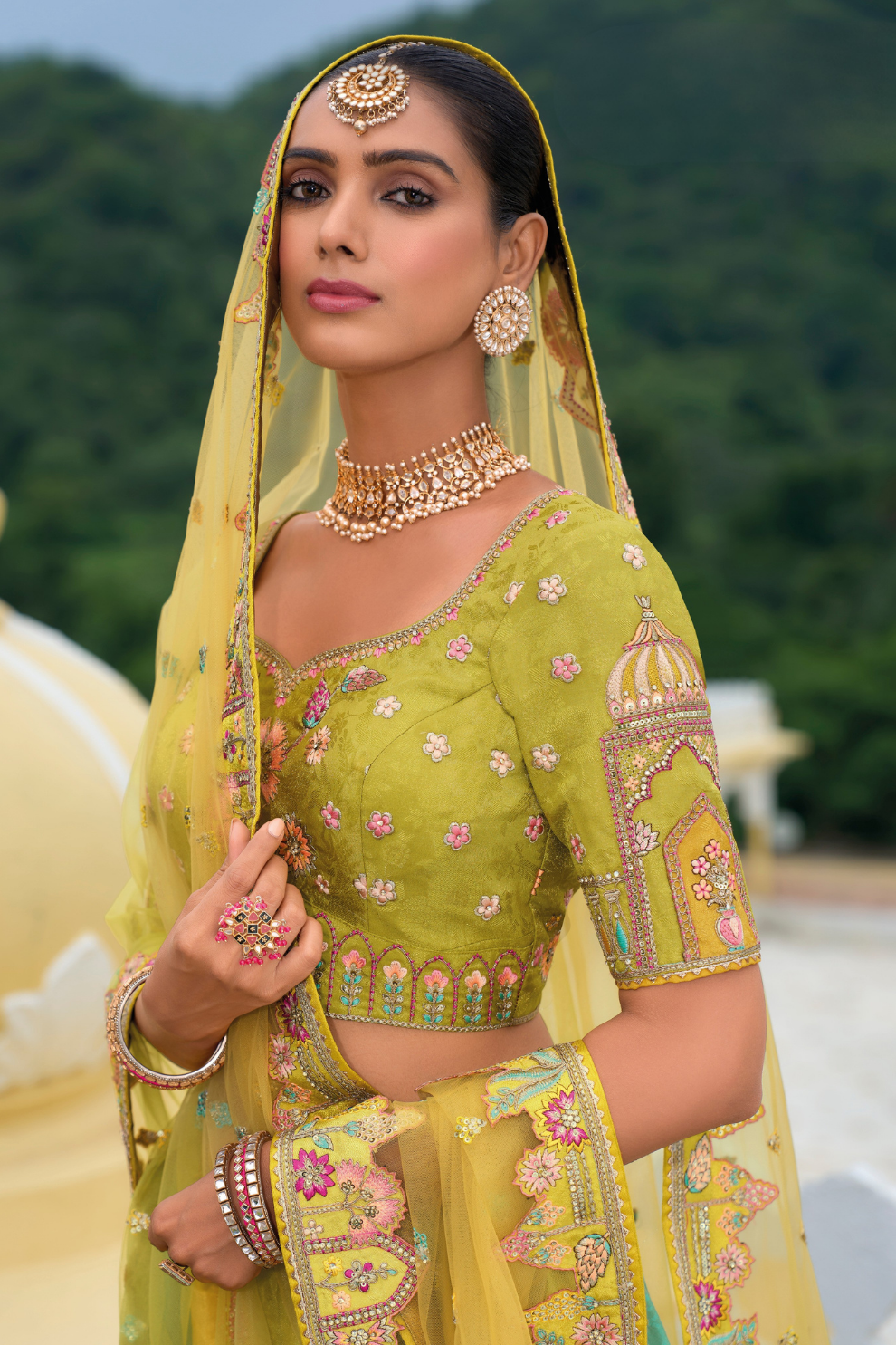 Designer Ethnic Lehenga with Dupatta and Intricate Embroidery