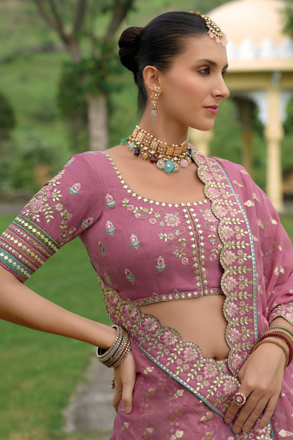 Designer Ethnic Lehenga with Dupatta and Intricate Embroidery