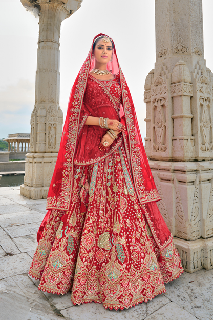 Luxury Silk Bridal Lehenga Choli – Handcrafted Elegance for Your Big Day