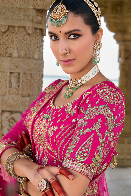 Luxury Silk Bridal Lehenga Choli – Handcrafted Elegance for Your Big Day