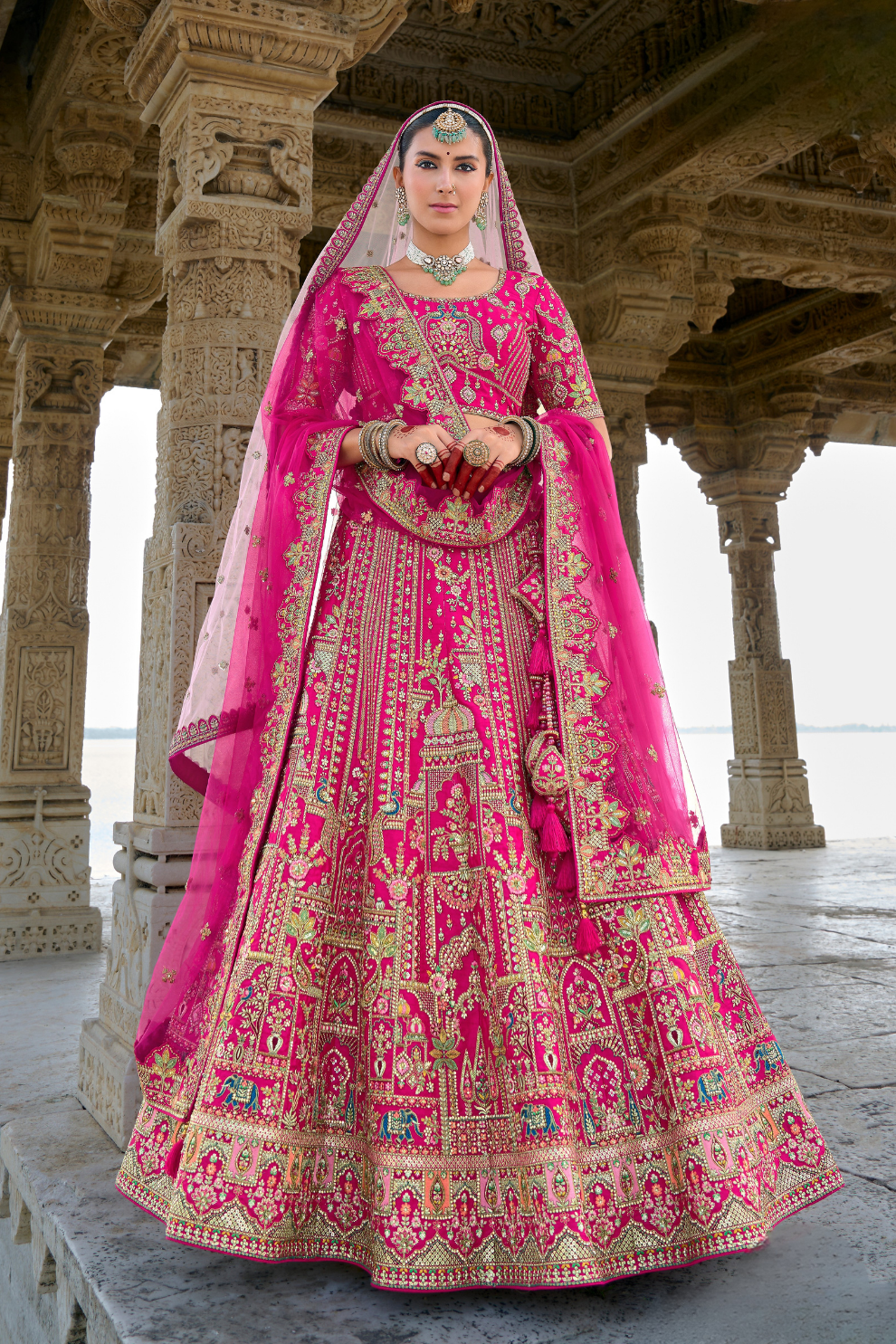 Luxury Silk Bridal Lehenga Choli – Handcrafted Elegance for Your Big Day