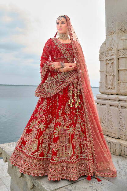 Luxury Silk Bridal Lehenga Choli – Handcrafted Elegance for Your Big Day