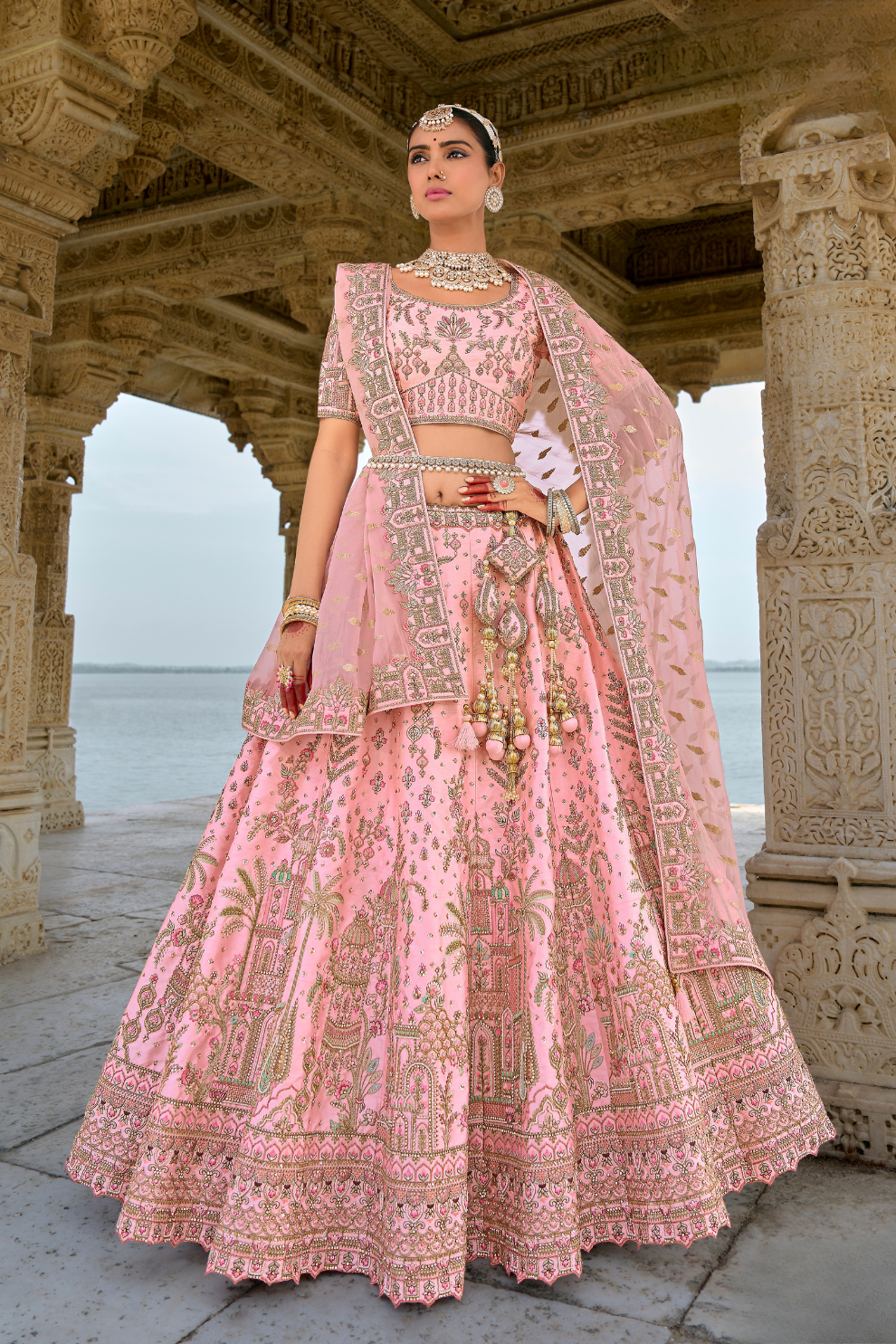 Luxury Silk Bridal Lehenga Choli – Handcrafted Elegance for Your Big Day