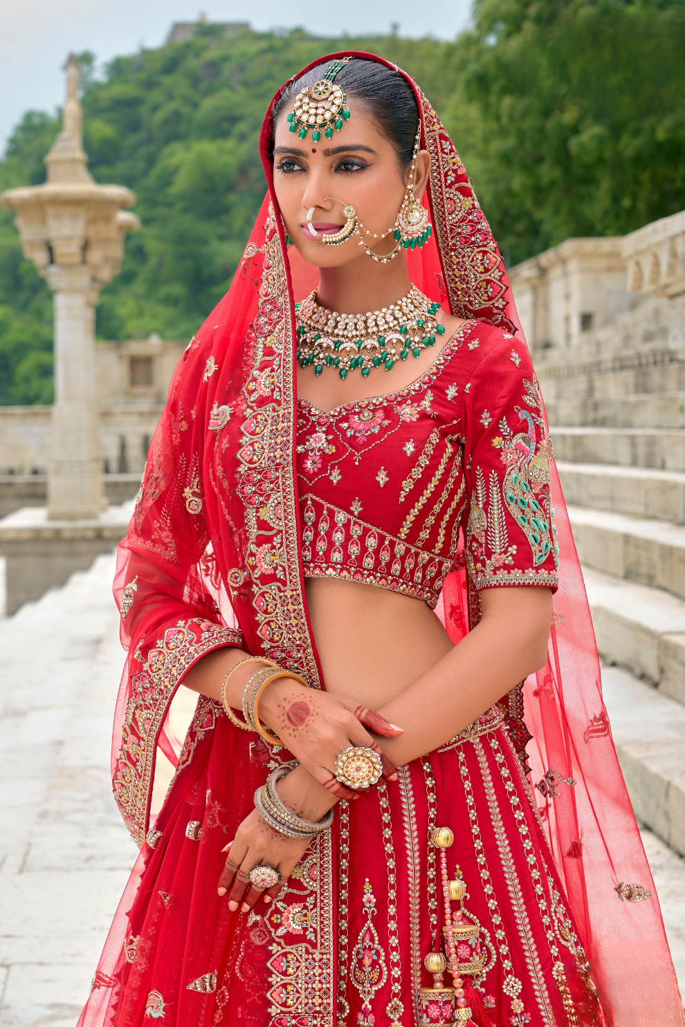 Luxury Silk Bridal Lehenga Choli – Handcrafted Elegance for Your Big Day