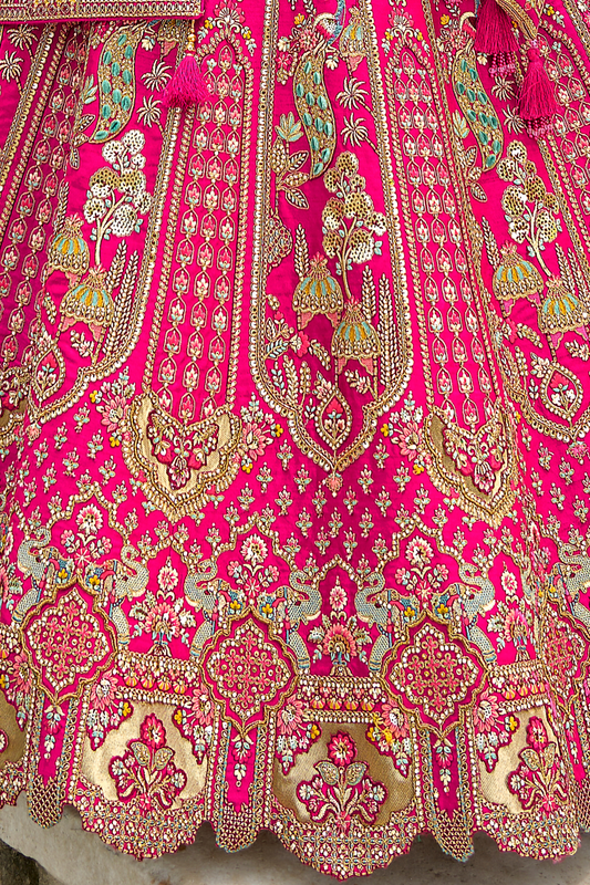 Luxury Silk Bridal Lehenga Choli – Handcrafted Elegance for Your Big Day