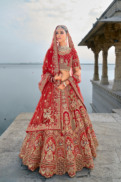 Luxury Silk Bridal Lehenga Choli – Handcrafted Elegance for Your Big Day