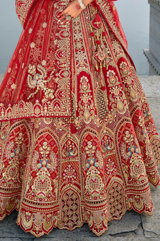 Luxury Silk Bridal Lehenga Choli – Handcrafted Elegance for Your Big Day