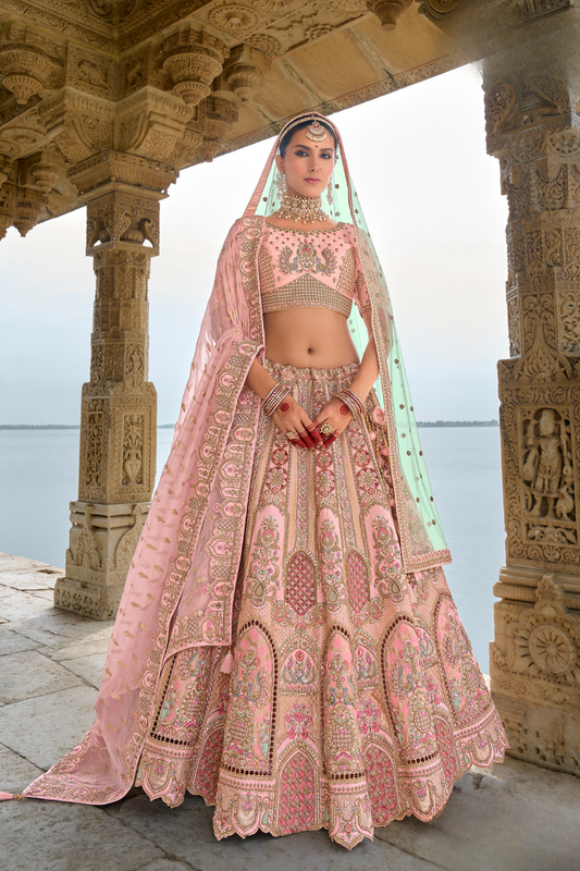 Luxury Silk Bridal Lehenga Choli – Handcrafted Elegance for Your Big Day