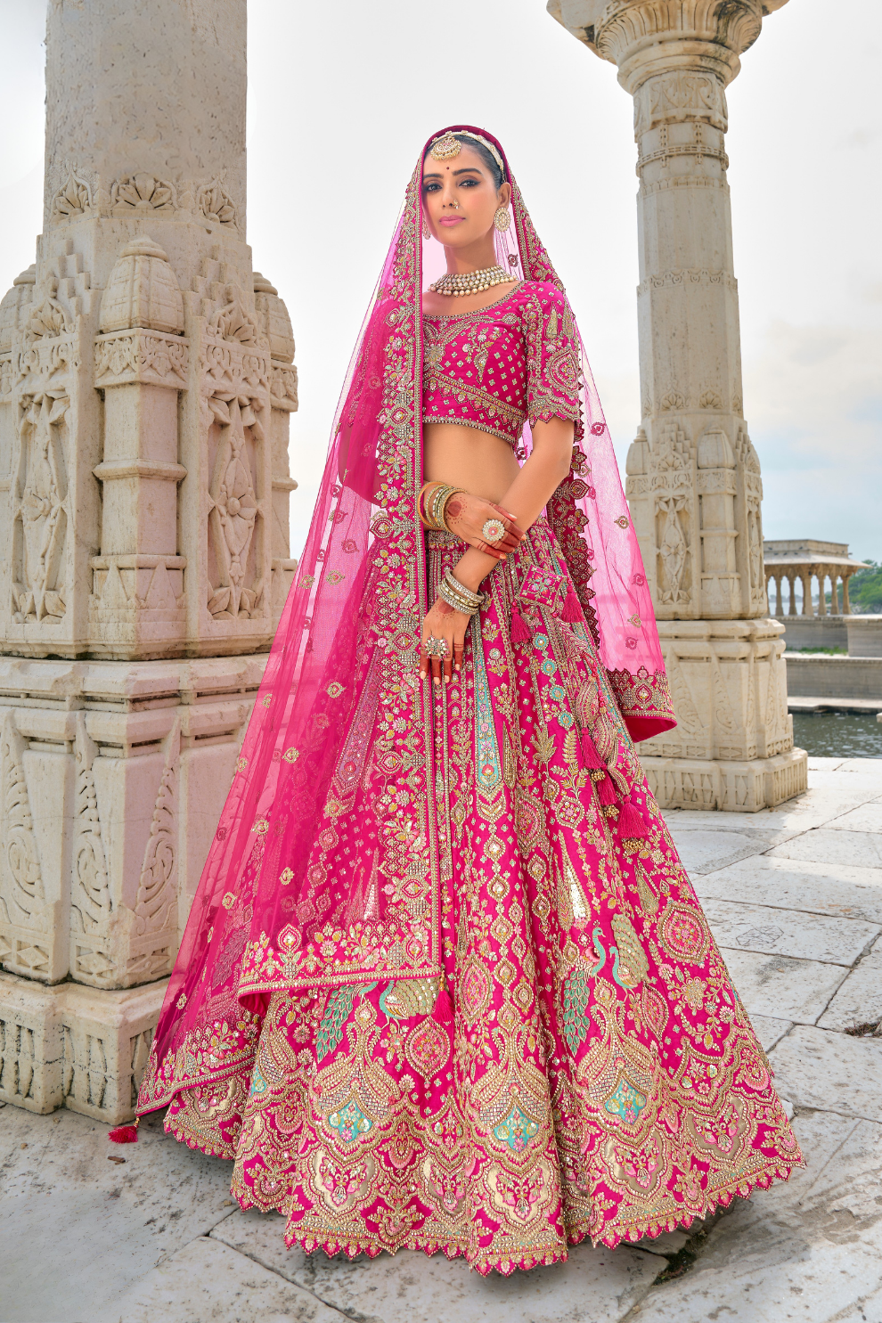 Luxury Silk Bridal Lehenga Choli – Handcrafted Elegance for Your Big Day