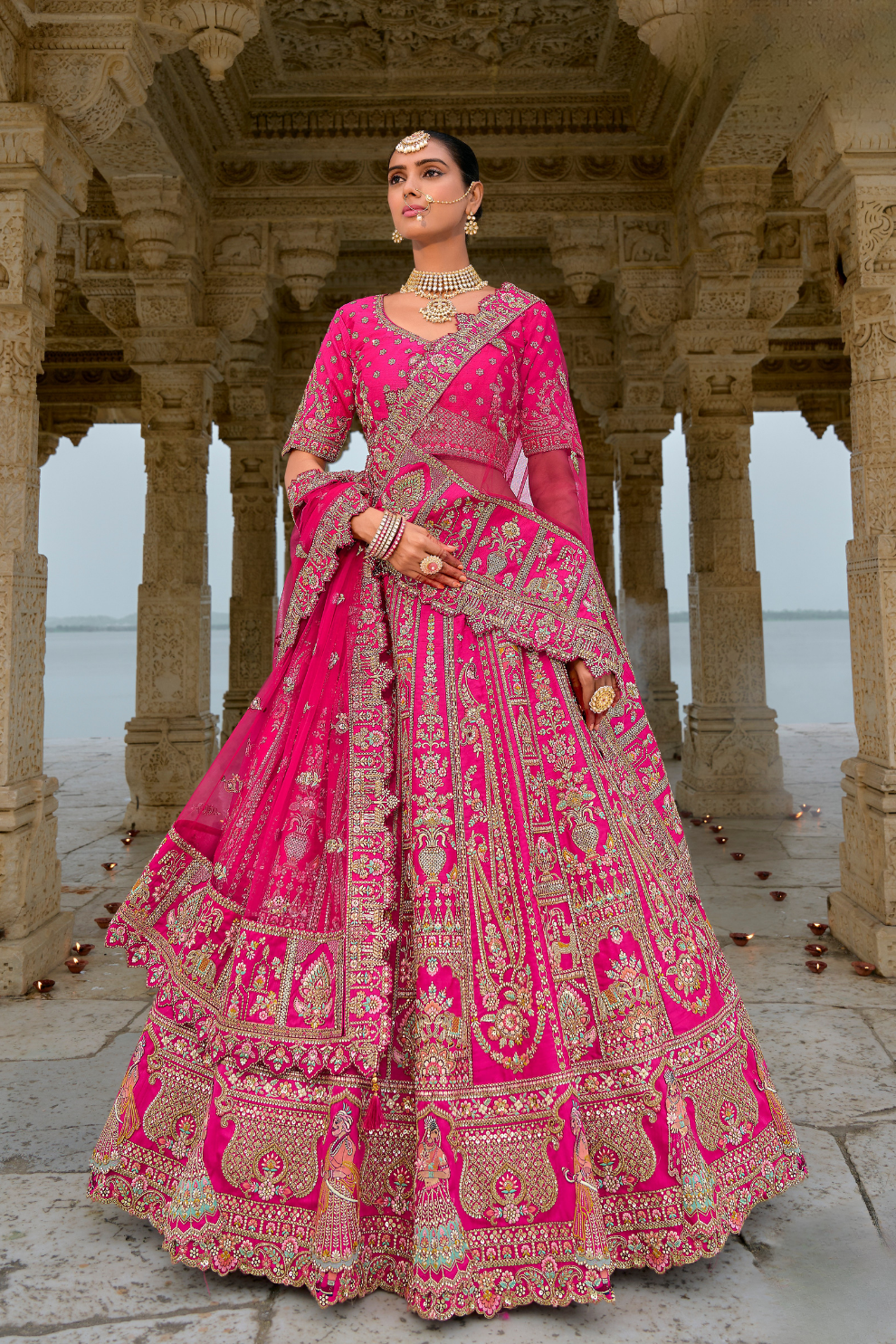 Luxury Silk Bridal Lehenga Choli – Handcrafted Elegance for Your Big Day