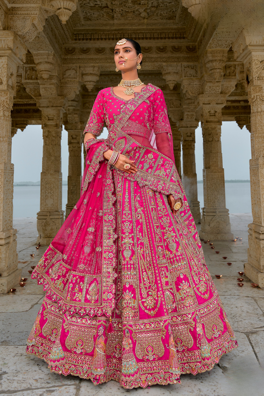 Luxury Silk Bridal Lehenga Choli – Handcrafted Elegance for Your Big Day
