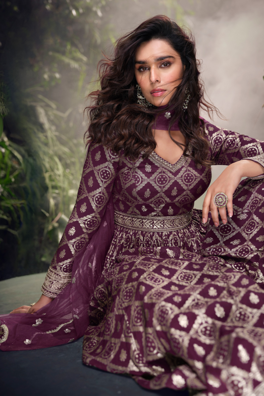 Elegance Enchanted  The Royal Embroidered Handcrafted Majesty in Every Thread Gwon