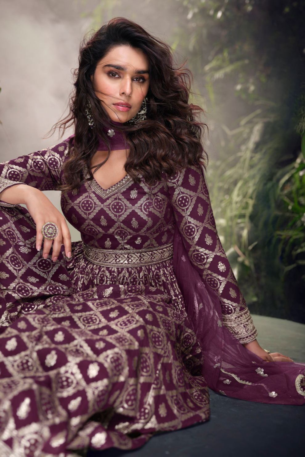 Elegance Enchanted  The Royal Embroidered Handcrafted Majesty in Every Thread Gwon