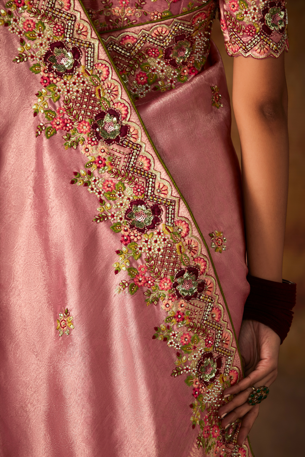 Beautiful Designer Pure Banarasi Kanjivaram Saree for Occasions