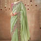 Tissue Dola Silk Embroidered Wedding Saree for Timeless Elegance