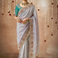 Tissue Dola Silk Embroidered Wedding Saree for Timeless Elegance