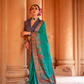 Super Polyester Viscose Silk Saree with Hand Block Luxury Print - LaVante Fashion