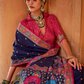 Super Polyester Viscose Silk Saree with Hand Block Luxury Print - LaVante Fashion