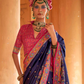Super Polyester Viscose Silk Saree with Hand Block Luxury Print - LaVante Fashion