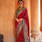 Super Polyester Viscose Silk Saree with Hand Block Luxury Print - LaVante Fashion