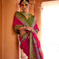 Super Polyester Viscose Silk Saree with Hand Block Luxury Print - LaVante Fashion