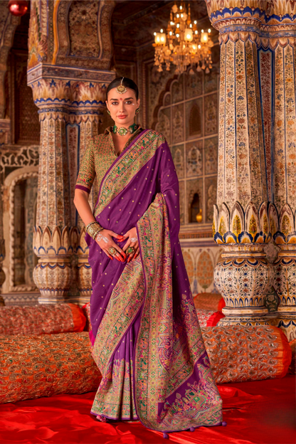 Soft Polyester Viscose Silk Saree with Hand Block Luxury Print - LaVante Fashion