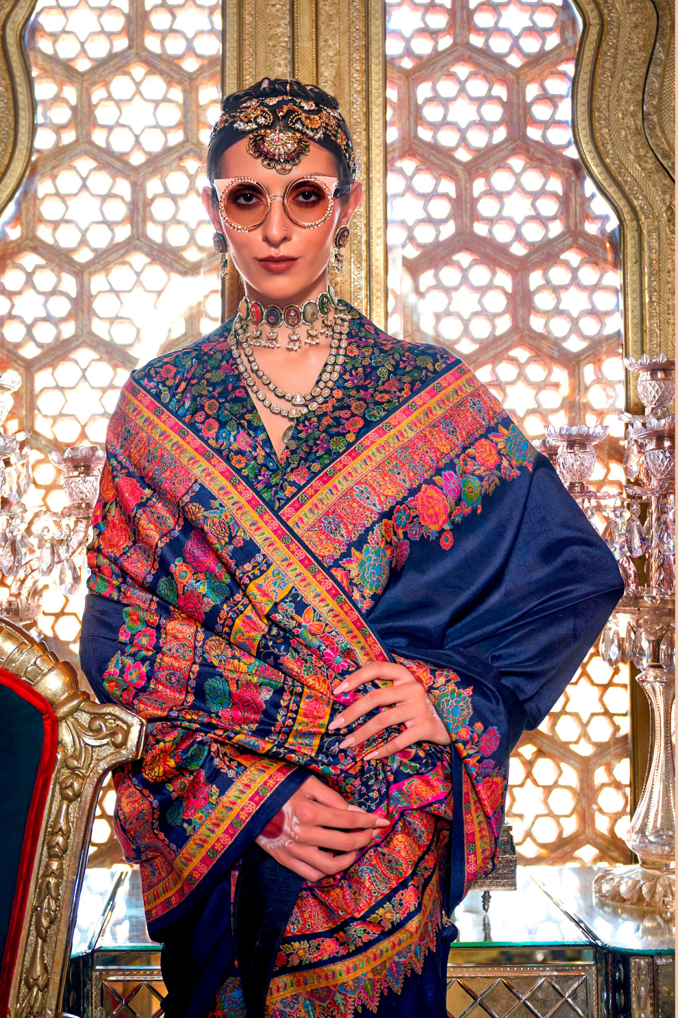 High-Quality Super 801 P.V. Silk Saree with H.B. Luxury Print - LaVante Fashion