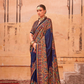 Pure Polyester Viscose Silk Saree with Hand Block Print - LaVante Fashion