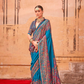 Pure Polyester Viscose Silk Saree with Hand Block Print - LaVante Fashion