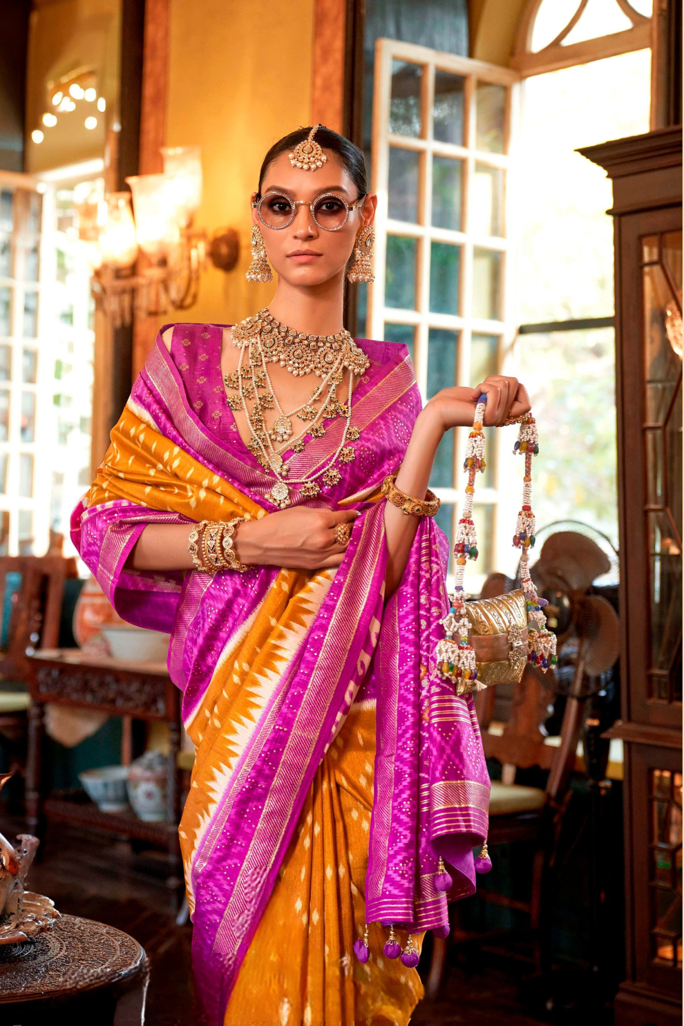 Pure Viscose Silk Saree with Silk Blend Designer Print