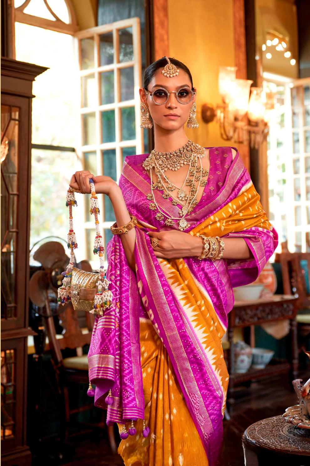 Pure Viscose Silk Saree with Silk Blend Designer Print