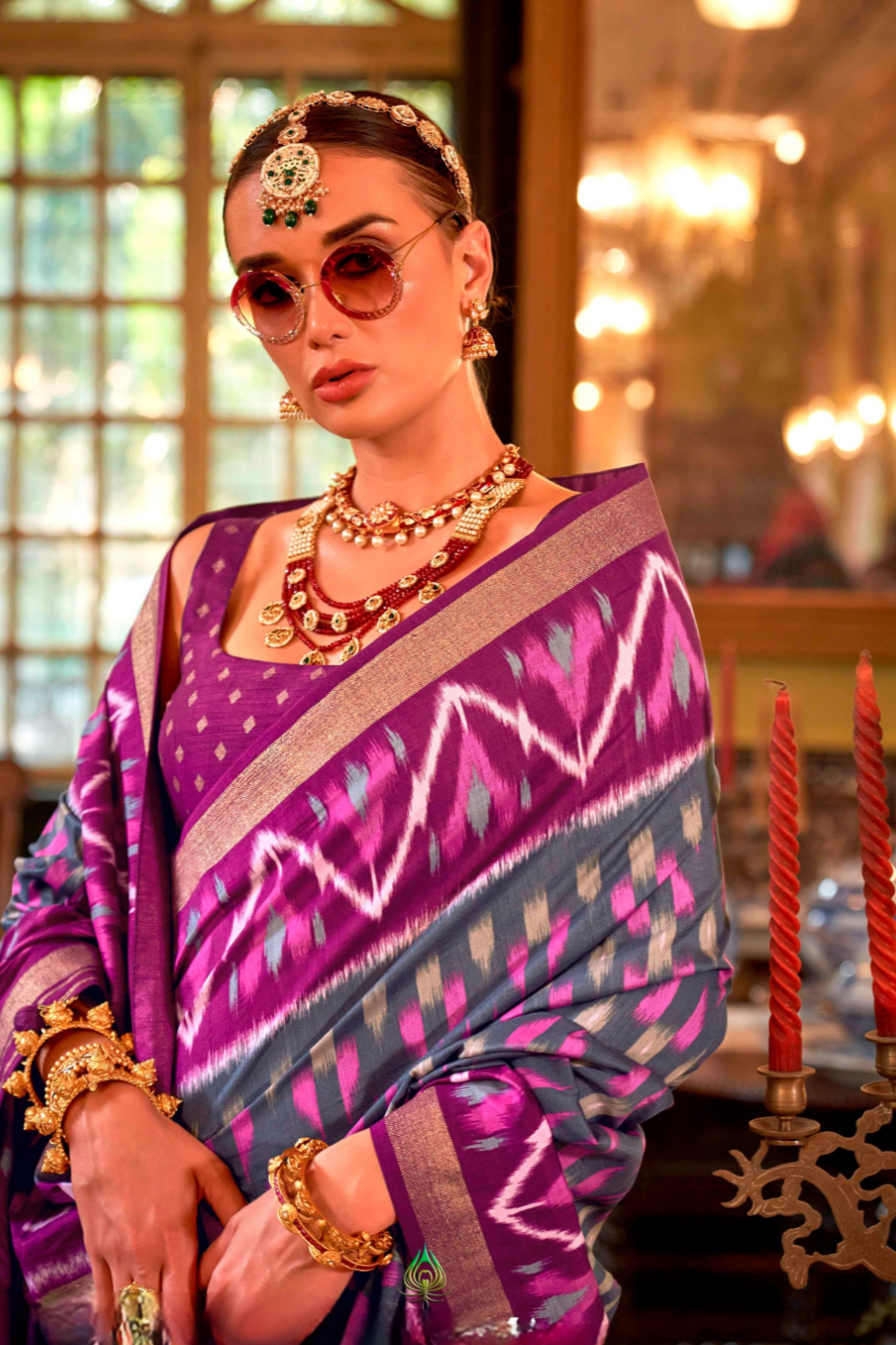 Pure Viscose Silk Saree with Silk Blend Designer Print