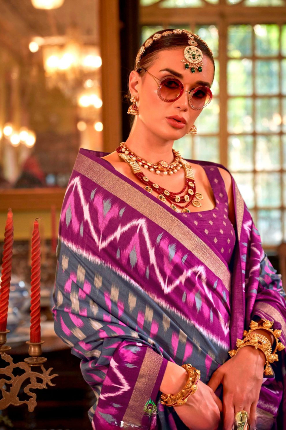 Pure Viscose Silk Saree with Silk Blend Designer Print