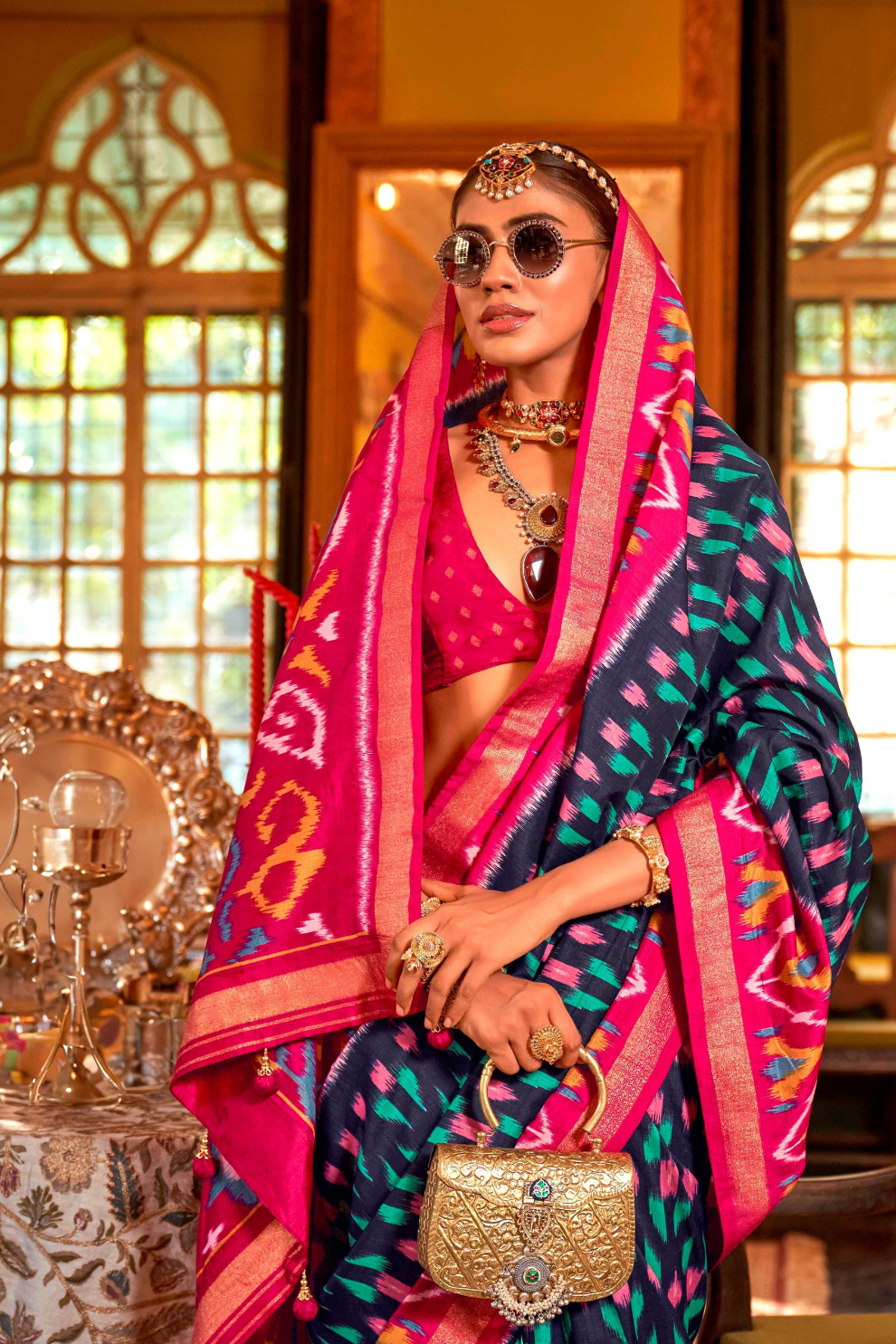 Pure Viscose Silk Saree with Silk Blend Designer Print
