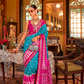 Pure Viscose Silk Saree with Silk Blend Designer Print