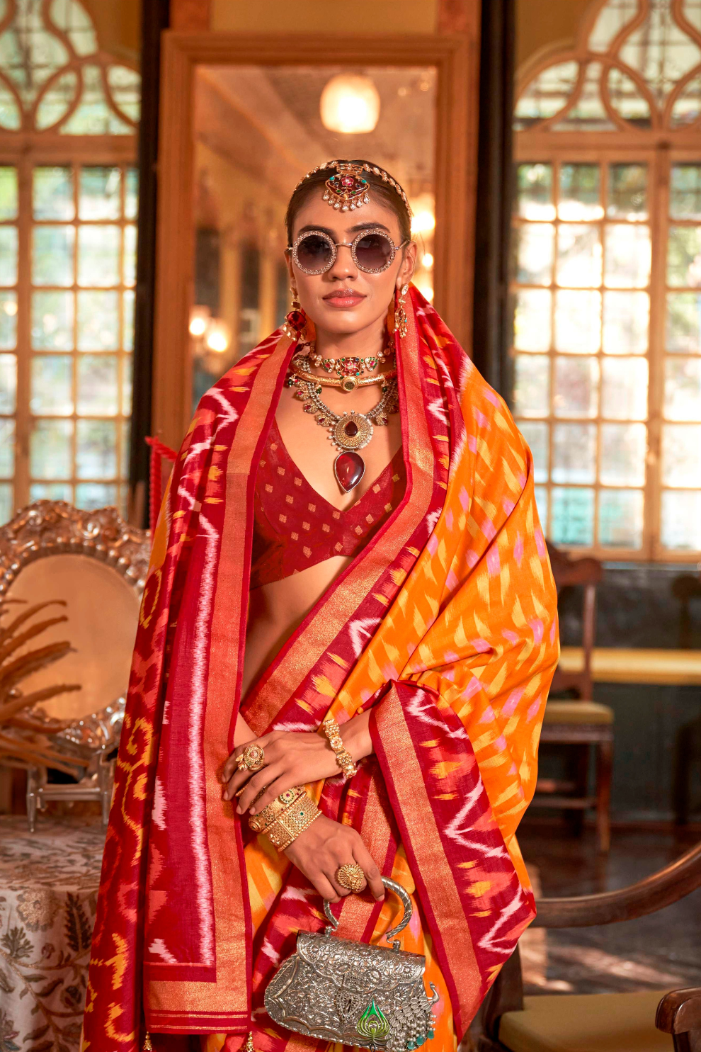 Pure Viscose Silk Saree with Silk Blend Designer Print