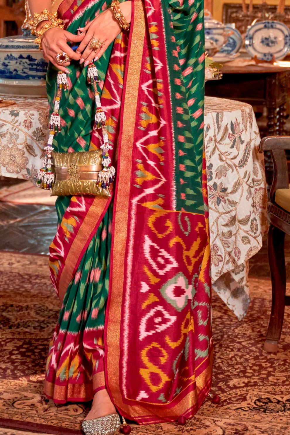 Pure Viscose Silk Saree with Silk Blend Designer Print