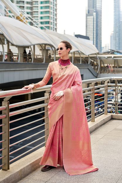 Handloom Kanchivaram Buttery Silk Saree with Rich Zari Weaving - LaVante Fashion