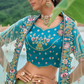 Beautifully Shaded Silk Lehenga with Handcrafted Embroidery & Cutwork