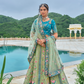 Beautifully Shaded Silk Lehenga with Handcrafted Embroidery & Cutwork