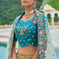 Beautifully Shaded Silk Lehenga with Handcrafted Embroidery & Cutwork