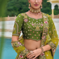 Beautifully Shaded Silk Lehenga with Handcrafted Embroidery & Cutwork