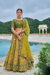 Beautifully Shaded Silk Lehenga with Handcrafted Embroidery & Cutwork
