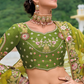 Beautifully Shaded Silk Lehenga with Handcrafted Embroidery & Cutwork